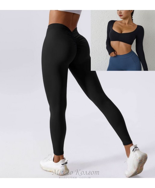 Жіночий спортивний комплект Leggings + Crop Top Premium model 79